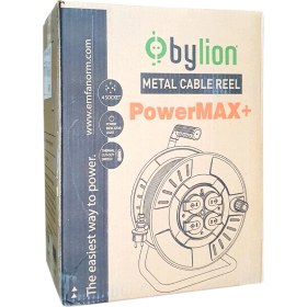 Resim Bylion MME-20325-F 3x2,5 20MT Kablolu Metal Seyyar Kablo Makarası 