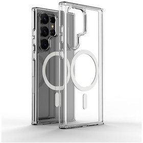Resim Galaxy S25 Ultra Uyumlu Kılıf Magsafe Şarj Özellikli Şeffaf Sert Pc Zore Embos Kapak-şeffaf Şeffaf 