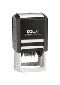 Resim Colop Q43 Tarih Kaşe Tr Siyah Kasa Mavi/kırmızı Keçe - 43 x 43 MM 