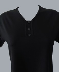 Resim Rüya Triko Rüya Siyah Anne V Yaka Penye Bluz 