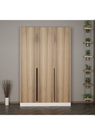 Resim Minar Kale 210 Cm 3 Kapaklı 1b Raf Portmanto Beyaz Dore Plus 