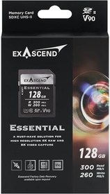 Resim EXASCEND 128GB ESSENTIAL UHS-II SDXC MEMORY CARD 