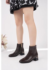 Resim Nesilshoes Nesil Shoes Mddm 9711 Kahve Topuklu Kadın Bot 
