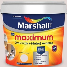 Resim Marshall 90RR 73/027 2,5 Litre Maximum Su Bazlı Silikonlu İpek Mat İç Cephe Boyası (MARSHALL.5309483) 