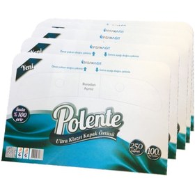 Resim KG-GOLDPAPER 3460-0 Klozet Kapak Örtüsü Dispenseri Beyaz Ve 4 Paket Klozet Kapak Örtüsü 250'li Suda Eriyen Kağıt 