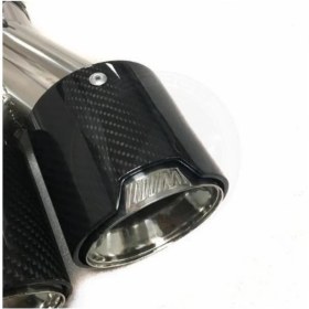 Resim Akrapoviç Ekzoz Ucu Parlak Karbon 4lü Sağ ve Sol Bmw M Model 90MM 