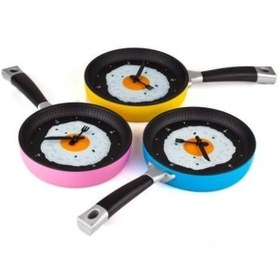 Resim Mobgift Tava Konseptli Duvar Saati Mavi 