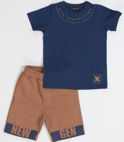 Resim Casabony New Gen Kahve Şort + T-shirt Takım - Kahverengi 