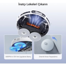 Resim Ezvız RS20 Pro Robot Süpürge, Hepsi Bir Arada, 7200PA, Sıcak Su ile Paspas Yıkama, Sıcak Hava ile Paspas Kurutma, Otomatik Toz Boşaltma, Yapay Zeka ile Engellerden Kaçınma, Halı Algılama 