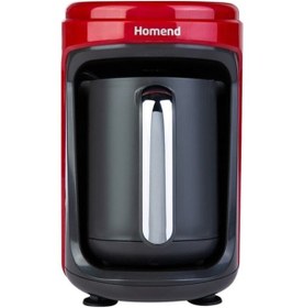 Resim HOMEND Pottoman 1831H 5 Fincan Kapasiteli Bol Köpüklü Türk Kahve Makinesi Kırmızı 