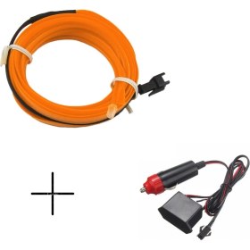 Resim Xiyu Shop 2 Milyon Stili Sürücülü Turuncu DC12V LED Dekoratif Şeritler Tüp Kablo Esnek Neon Işık Kızdırma Dize Işık Araba Dekorasyon Için Iç Atmosfer Lambası (Yurt Dışından) 