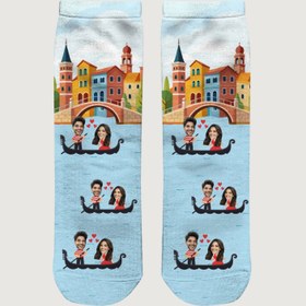 Resim Venedik'te Gondol Çorapları - 41-45 