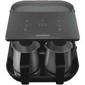 Resim Grundig İkili Çelik Türk Kahve Makinesi Siyah 7061 D 1,5 Litre , Paslanmaz Çelik 6 Fincan 1100 w 