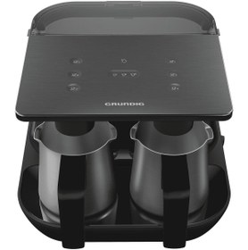 Resim Grundig İkili Çelik Türk Kahve Makinesi Siyah 7061 D 1,5 Litre , Paslanmaz Çelik 6 Fincan 1100 w 