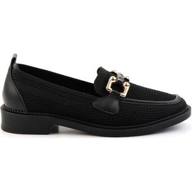 Resim Siyah Kadın Loafer Ayakkabı K01474222282 Diğer 