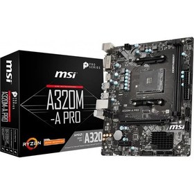 Resim Msi A320M-A Pro AMD A320 3200MHz DDR4 mATX Anakart 