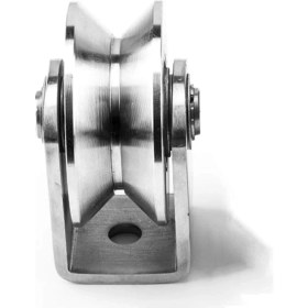 Resim Flyeer 2020 2 Inç V Tipi Kasnak Rulo 304 Paslanmaz Çelik Malzeme Taşıma ve Taşıma Için Kayar Kapı Makaralı Tekerlek Rulman (Yurt Dışından) 