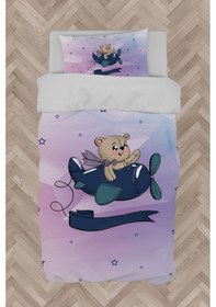 Resim Mekta Home Bebek Ve Çocuk Odası Uçan Sevimli Hayvan Desenli Nevresim Takımı 