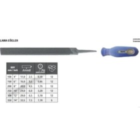 Resim Fett Tome Saplı Lama Eğe Orta Diş 150 mm 