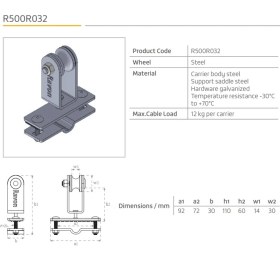 Resim Ravon Yuvarlak Kablo Halat Makarası - Çelik Tekerlek ( 10 Adet ) 