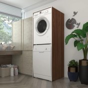 Resim Kenzlife çamaşır-bulaşık makinesi dolabı borya cvz 180*70*60 banyo kapaksız arkalıksız 