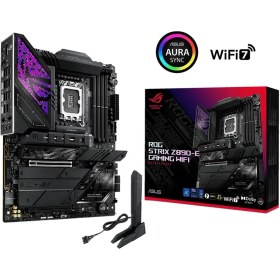 Resim Asus Rog Strıx Z890-E Gamıng Wıfı, 8800MHZ, 4xddr5, 7x M.2, Hdmı, Dp, 2xthunderbolt, 4xtype-C, Wi-Fi 7, Bluetooth 5.4, Intel Core Ultra Cpu(Seri 2), LGA1851 Soket, Gaming Anakart 