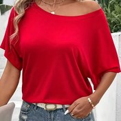 Resim Nian Nian Kadınlar İçin Yönlendirici Acı Seksi Omuz Üstü, Yeni Yaz Stili, Hafif Tembel Uzun Kollu Tişört. 