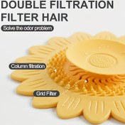 Resim 2 Adet Ayçiçeği Drenaj Kapağı, Silikon Lavabo Süzgeci, Banyo Kokusuz Mat, Küvet Tıpası, Duş Saç Tutucu, Mutfak ve Banyo Giderleri İçin Uygun, 2'li Set 