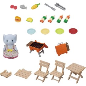 Resim Markaon Sylvanian Families Barbekü Piknik Fil Kız 5640 