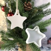 Resim Noel Yıldızı Kolye Silikon Kalıp DIY Yıldız Anahtar Kolye Noel Süsü Alçı Kalıp 