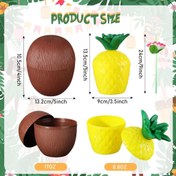 Resim Nessiworld Ananas &amp; Hindistan Cevizi Tasarımlı Pipetli Bardak Seti (6 Adet) 