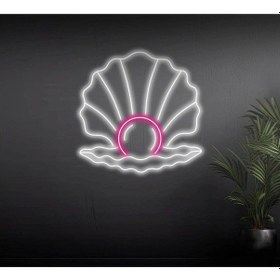 Resim İstiridye İncili Neon Tabela Beyaz 