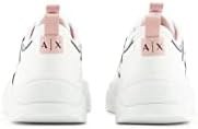 Resim Armani Exchange Bayan Pink Detail, Multiple Logo Sneaker, Beyaz Gül, 