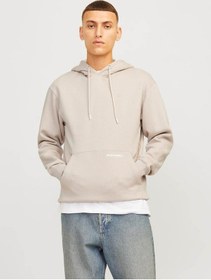 Resim Jack & Jones Erkek Sweatshirt Bej 12256534 Jjelegacy Sweat Hood Noos 25kw21000482 W2100381 Bej 