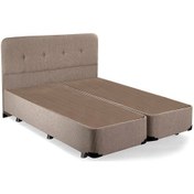 Resim Nironyatak Luna Baza Ve Başlık Seti - 200X200 Cm Çift Kişilik Sandıklı Kumaş 