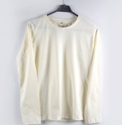 Resim N80.Kadın Uzun Kol Tişört Krem M 