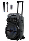 Resim Midex MXR-280 Taşınabilir Mikrofonlu Işıklı Akülü Ses Sistemi Hoparlör (12" 280 Watt) 