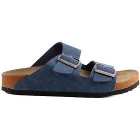 Resim Roy Jones 7001 Unisex Lacivert Çift Toka Günlük Terlik Lacivert 