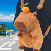 Resim Sevimli Capybara Peluş Çapraz Çanta - Kadınlar İçin Yumuşak Hayvan Sırt Çantası, Ayarlanabilir Askılı Kawaii Omuz Çantası, Doğum Günleri ve Sevgililer Günü İçin Mükemmel Hediye, Festivite Uygun Aksesuar | Oynak Tasarım | Dayanıklı Polyester, Sevimli Sırt Çantaları 