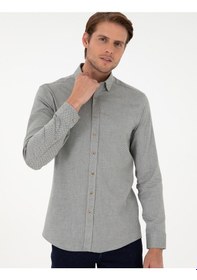 Resim Pierre Cardin Erkek Açık Haki Gömlek Desenli 50292457-vr183 Açık Haki 