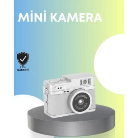 Resim AyrStore Mini Retro Dijital Kamera 1080P Full Hd Dahili 128GB Hafızalı 
