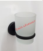 Resim Diş Fırçalık Duvara Monte Mat Siyah 
