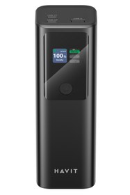 Resim Havit PB50 PD140W Dijital Ekranlı 27000mAh Yüksek Kapasiteli Powerbank – Siyah 