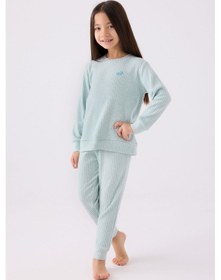 Resim Rolypoly Kız Çocuk Mavi Pijama Takımı Rp3464-c-v3 Mavi 