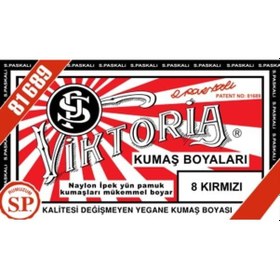 Resim Viktoria Boya Viktoria Toz Kumaş Boyası 10 13 Gr 08 Kırmızı 