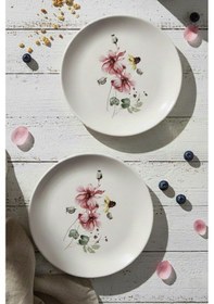 Resim Rakle Darrel Seramik 4'lü Pasta Tabağı Seti 19 Cm Çok Renkli 