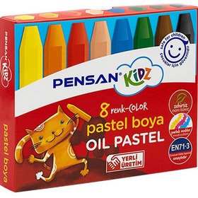 Resim PENSAN 98063 KİDZ PASTEL BOYA 8Lİ KT 