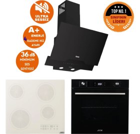 Resim Afm Tech ve Ferre Marka Epu Sessiz Elek.vitro Siyah Dijital Ankastre Set (D063-SA + V6-05 + FM7700) 
