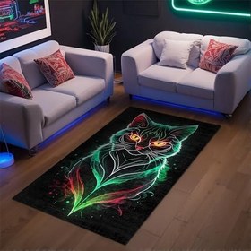 Resim Zonar Kadife Oyuncu Odası Halısı Kaymaz Pamuk Tabanlı Yıkanabilir Antibakteriyel Gamer, Gaming Halısı 140x200 