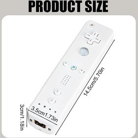 Resim Leikurvo Wii-Fernbedienung: Gamecontroller Wii Controller Wireless Remote Bewegungssensor Vernbedinung Ersatz Gamepad Controller für Wii und Wii-Konsole, mit Silikonhülle und Handschlaufe (weiß) 